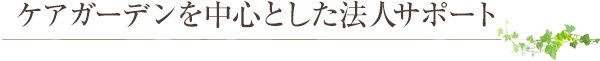 法人全体でのサポートネットワーク